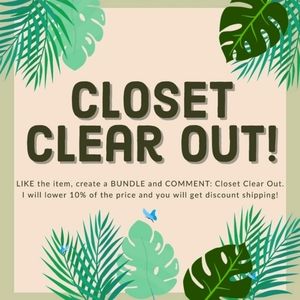 Closet Clear Out Day Sales! Save Money! Discounted Shipping! Rules Below!